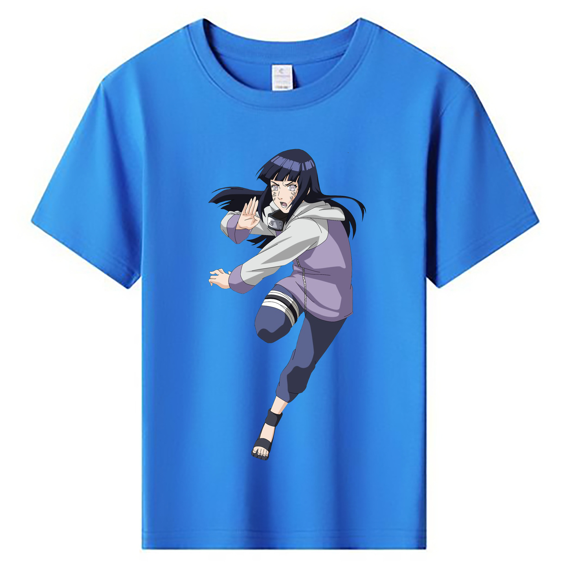 （画像用） NARUTO -ナルト- 日向ヒナタ Hyūga Hinata 綿100％キッズTシャツ（フロントプリント）